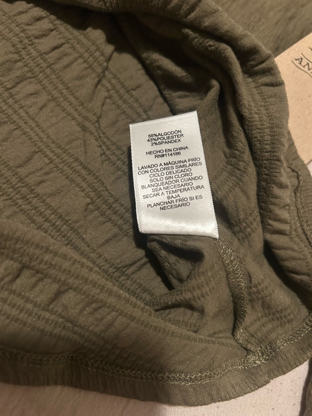 FRYE AND CO. Olive Green Tie-Neck Puff Sleeve Top - Picture 7 of 7